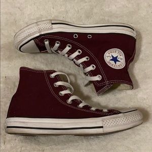 *LOWEST $$* Just as NEW burgundy high top converse